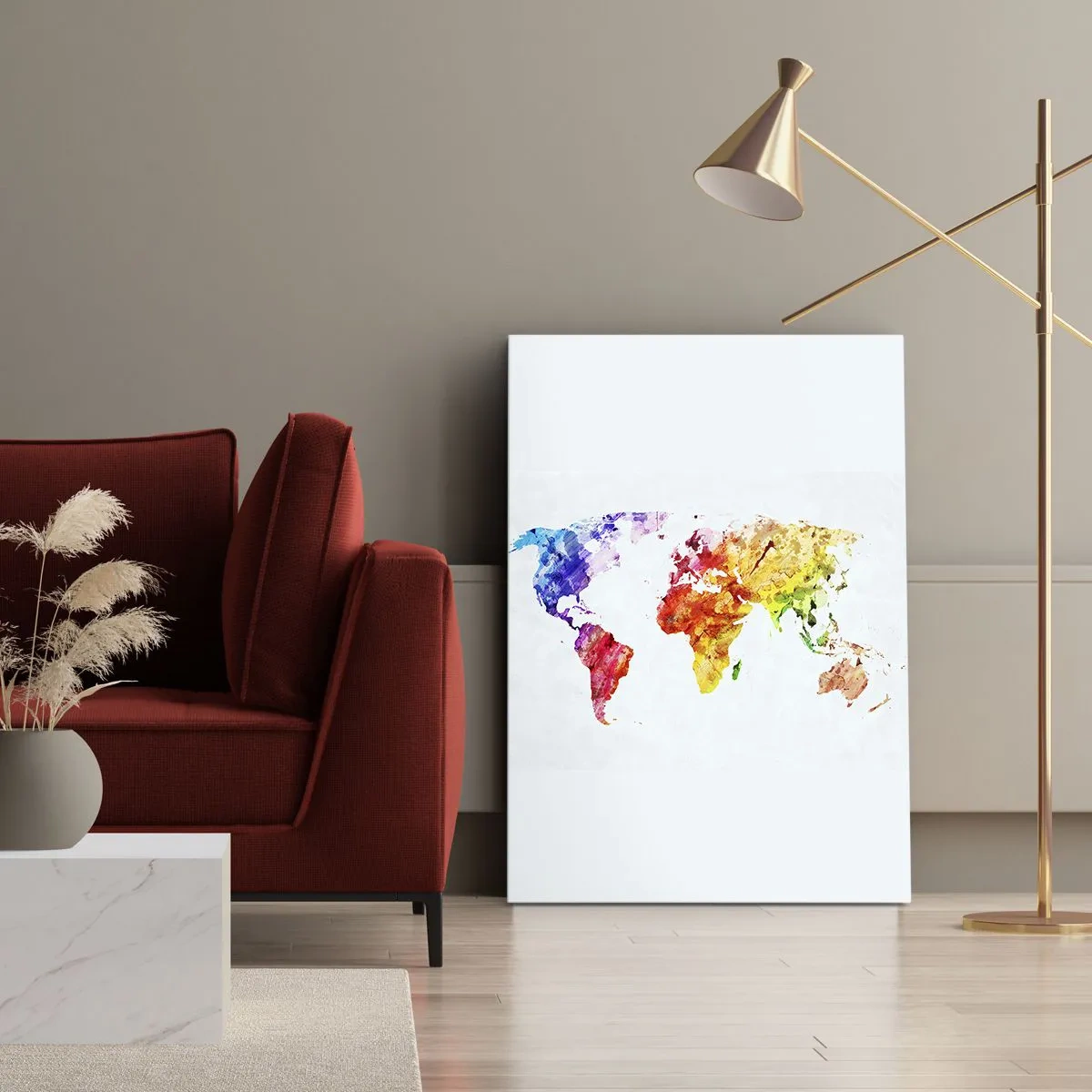 Schilderen op canvas - Alle kleuren van de wereld - 70x100 cm