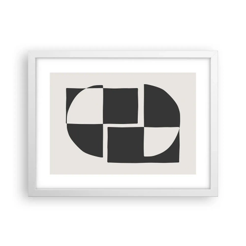 Poster in een witte lijst - Antithese - synthese - 40x30 cm