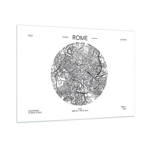 Schilderen op glas - Anatomie van Rome - 100x70 cm