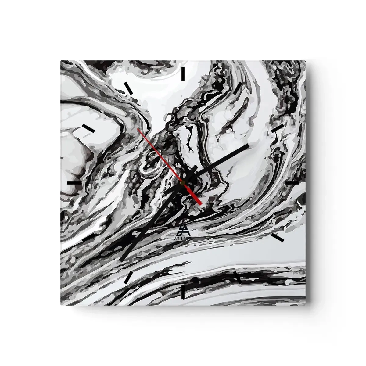 Wandklok - Klok - In het begin was er chaos - 40x40 cm