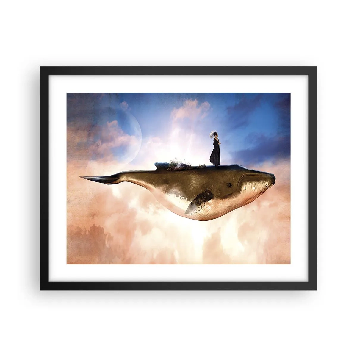 Poster in een zwarte lijst - Een echte reis - 50x40 cm