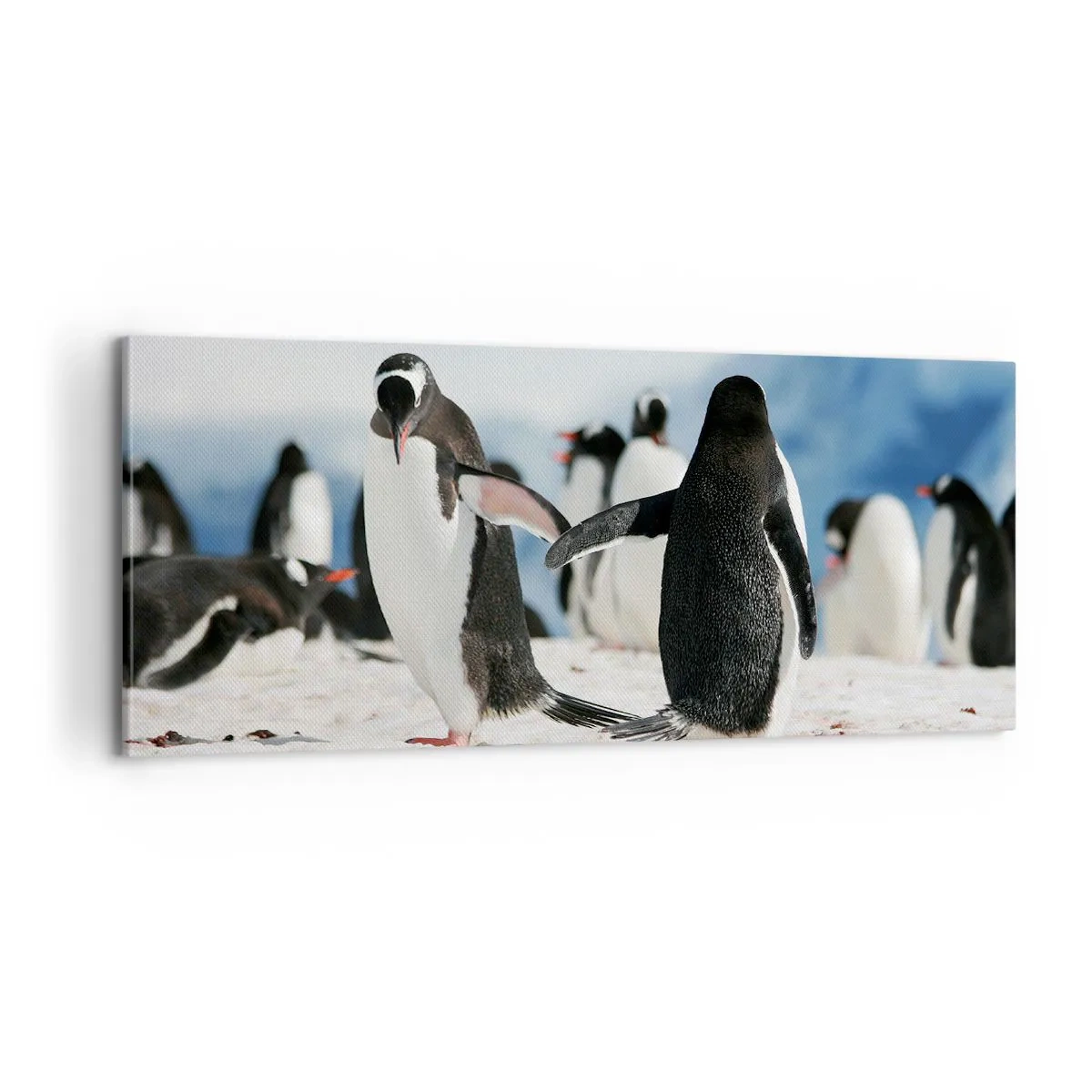 Schilderen op canvas - Dansen in de sneeuw - 100x40 cm