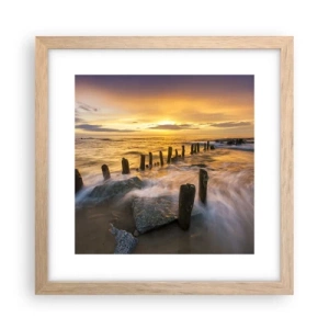 Een poster in een licht eiken lijst - De rauwe schoonheid van de Oostzee - 30x30 cm