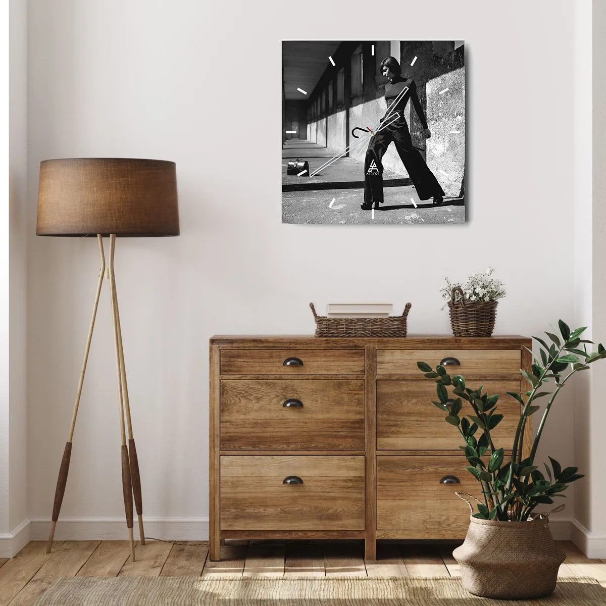 Wandklok - Klok - Stedelijke elegantie - 30x30 cm