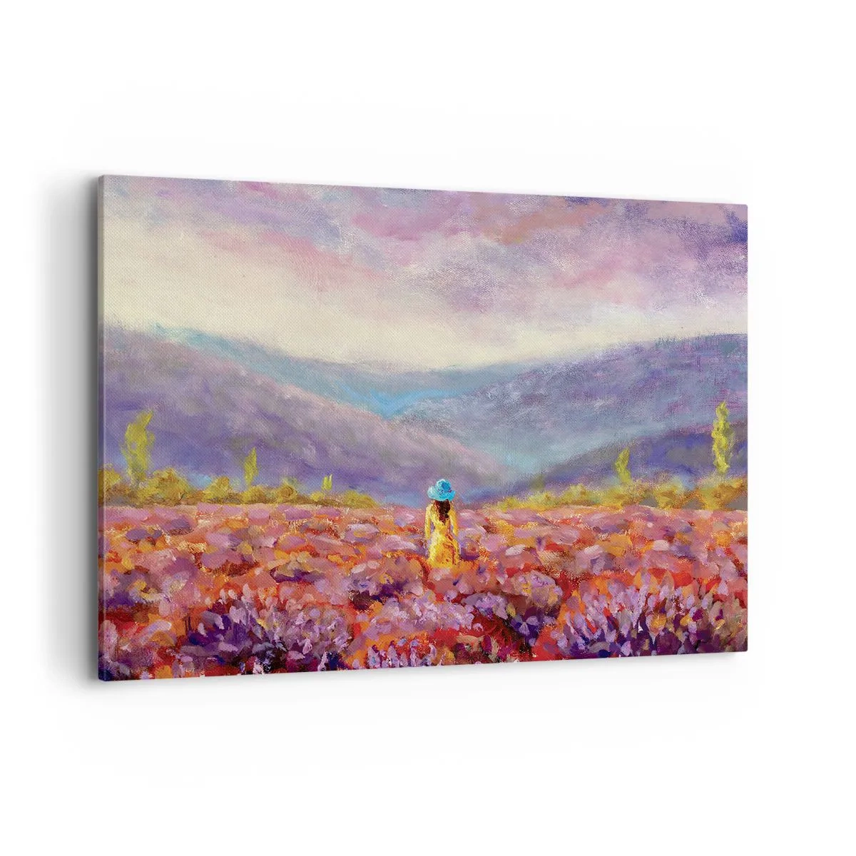 Schilderen op canvas - In een lavendelwereld - 100x70 cm