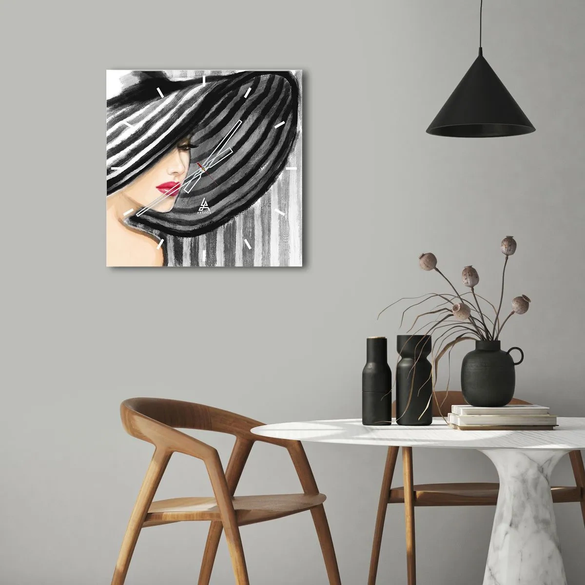 Wandklok - Klok - Waar moet je zoeken? - 40x40 cm