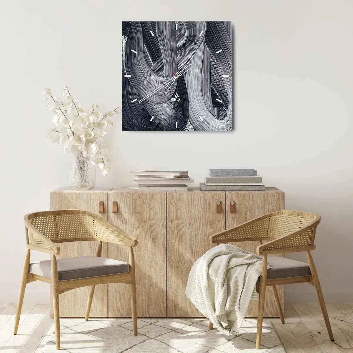 Wandklok - Klok - De vloeibaarheid van de werkelijkheid - 40x40 cm