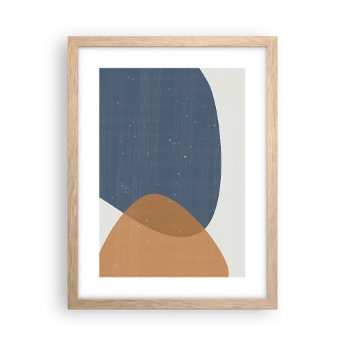 Een poster in een licht eiken lijst - Ovalen en invloeden - 30x40 cm