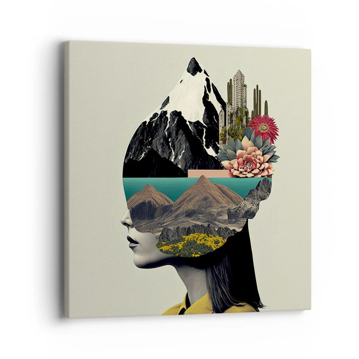 Schilderen op canvas - Vrouw – altijd een mysterie - 40x40 cm