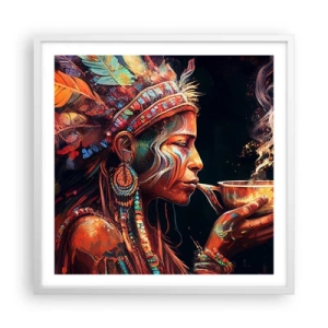 Poster in een witte lijst - Magisch ritueel - 60x60 cm