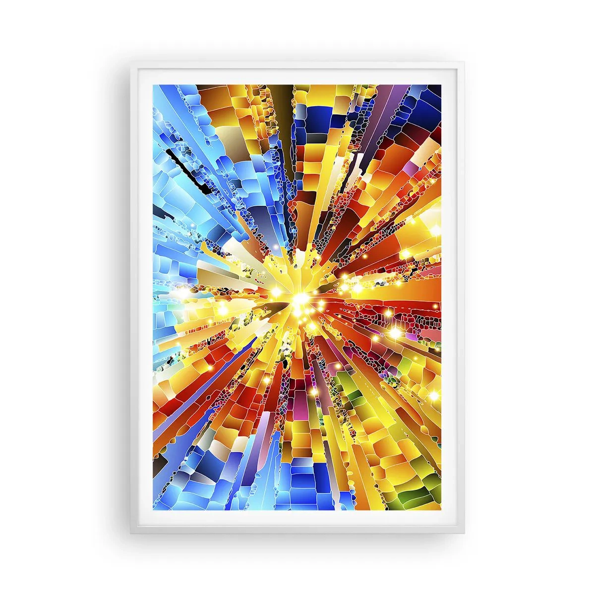 Poster in een witte lijst - In medias res - 70x100 cm
