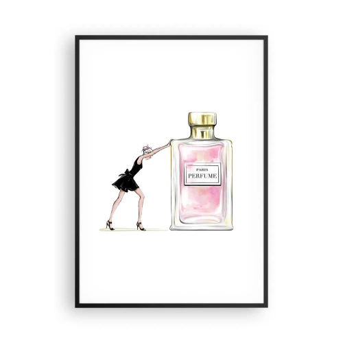 Poster in een zwarte lijst - De essentie van vrouwelijkheid - 70x100 cm