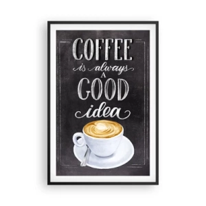 Poster in een zwarte lijst - Of course! - 61x91 cm