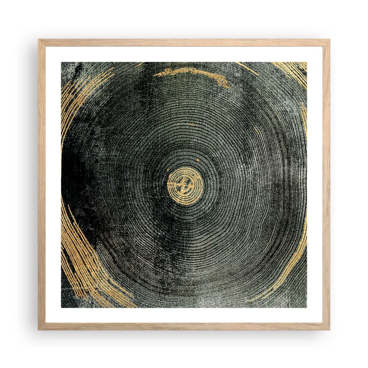 Een poster in een licht eiken lijst - Veranderen en zijn - 60x60 cm