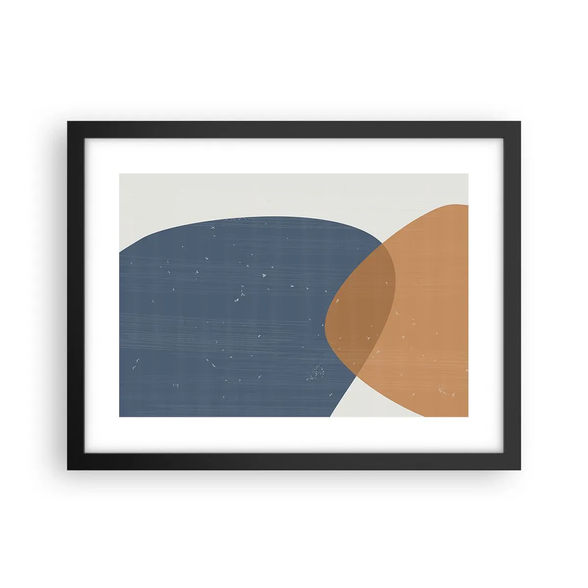 Poster in een zwarte lijst - Ovalen en invloeden - 40x30 cm
