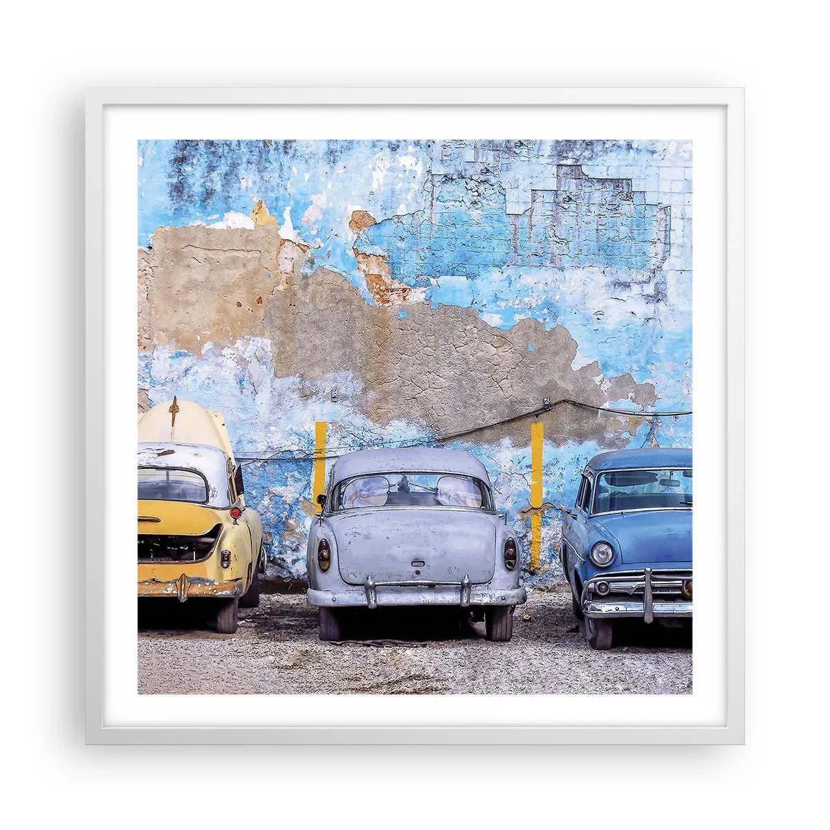 Poster in een witte lijst - Veteranenbijeenkomst - 60x60 cm