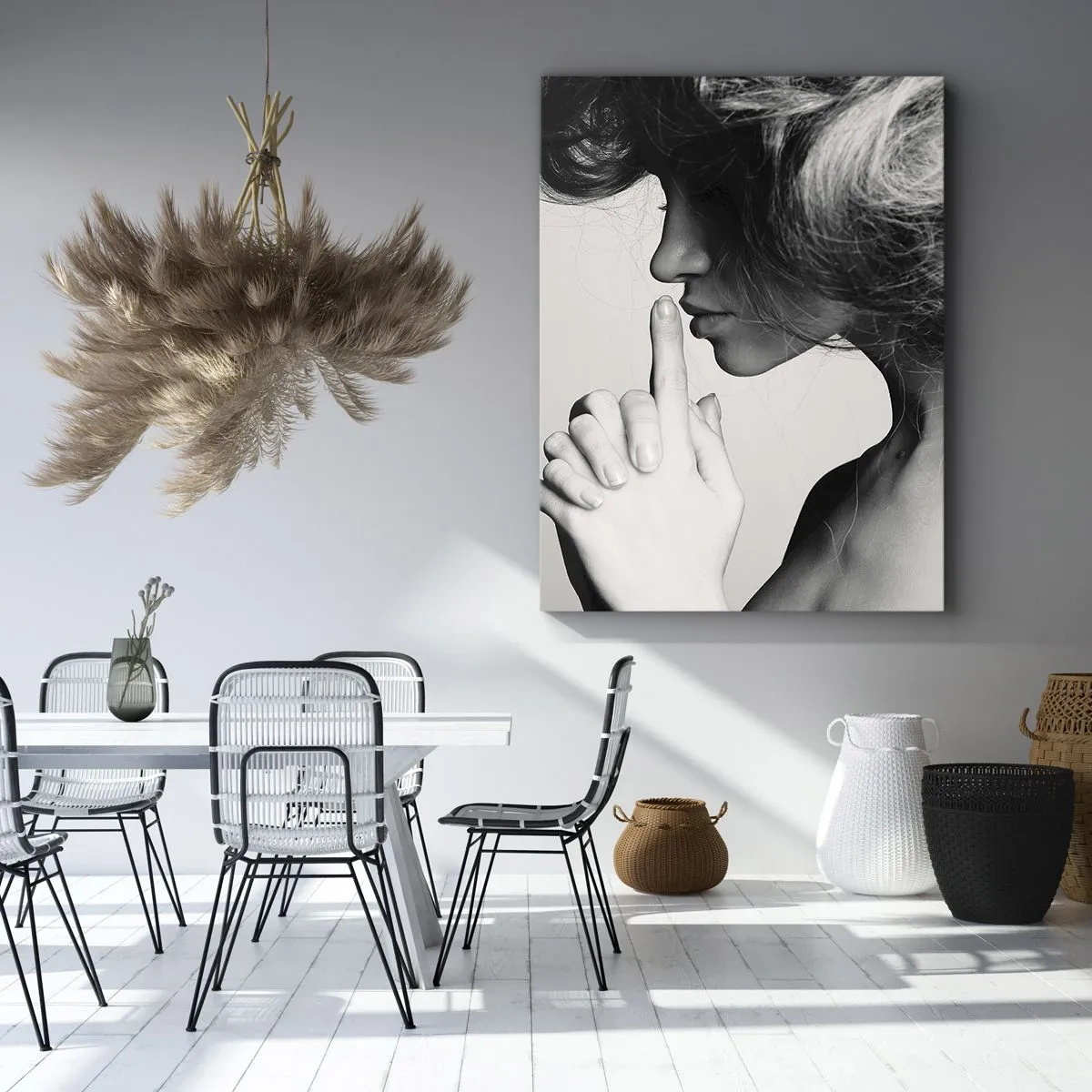 Schilderen op canvas - Luisteren naar zichzelf - 55x100 cm