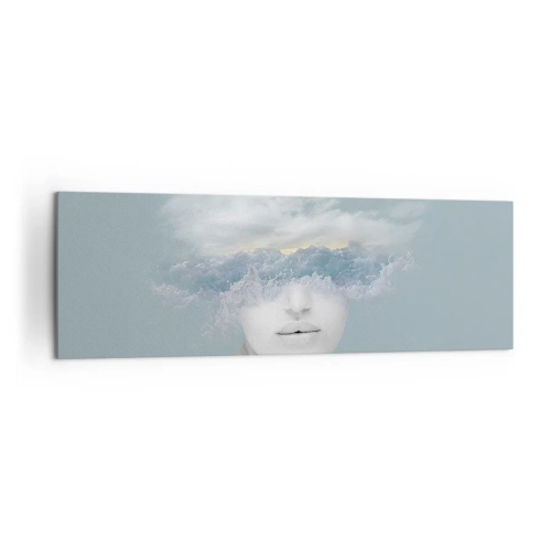 Schilderen op canvas - Met hoofd in de wolken - 160x50 cm