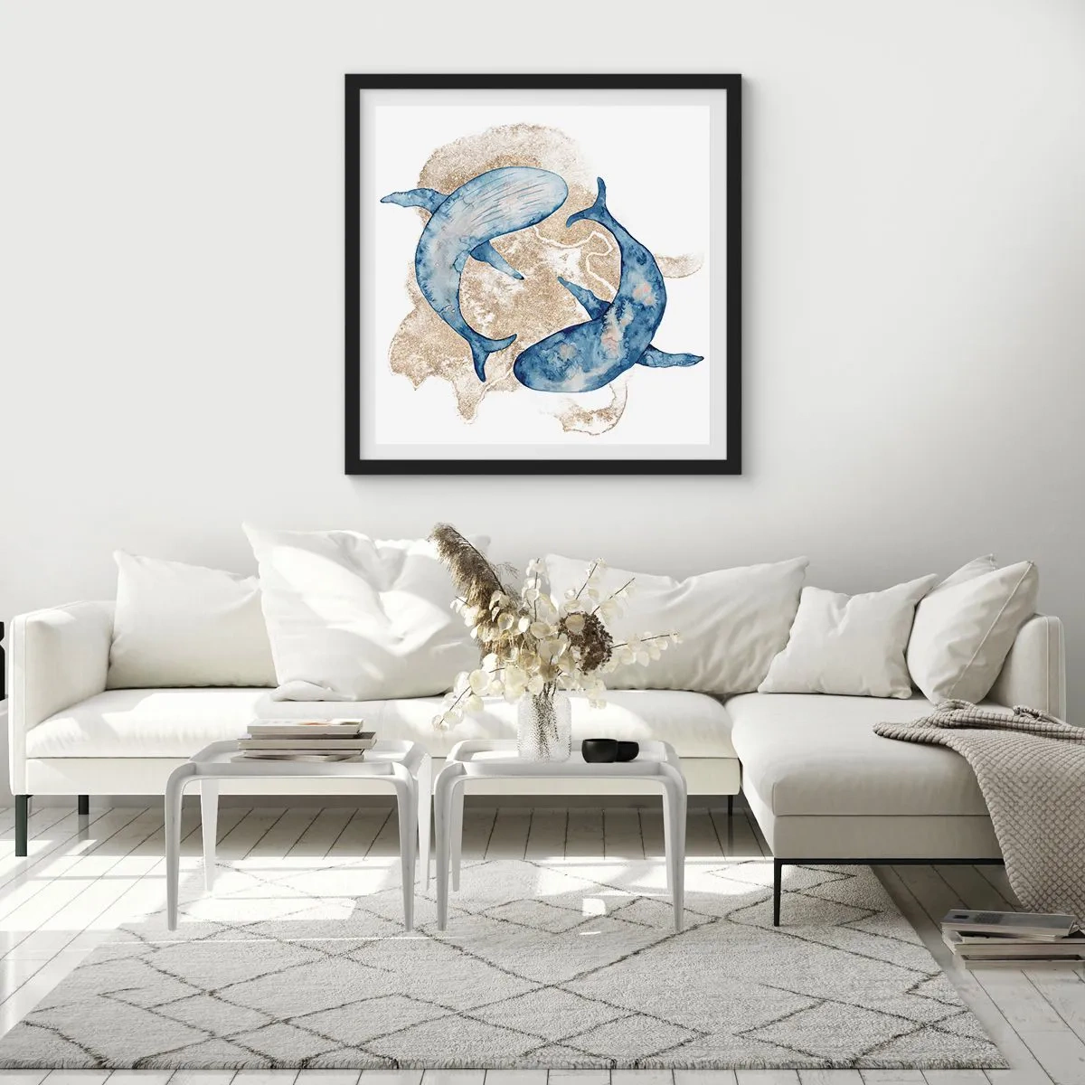 Poster in een zwarte lijst - Vriendschap of liefde? - 50x50 cm