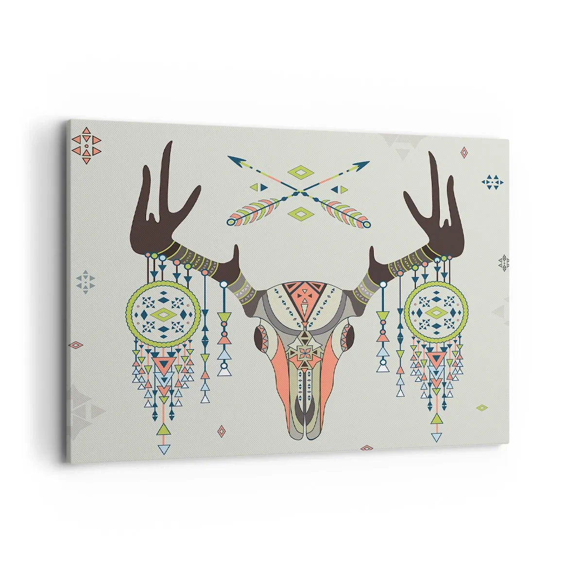Schilderen op canvas - Trofee van Indiase jager - 100x70 cm