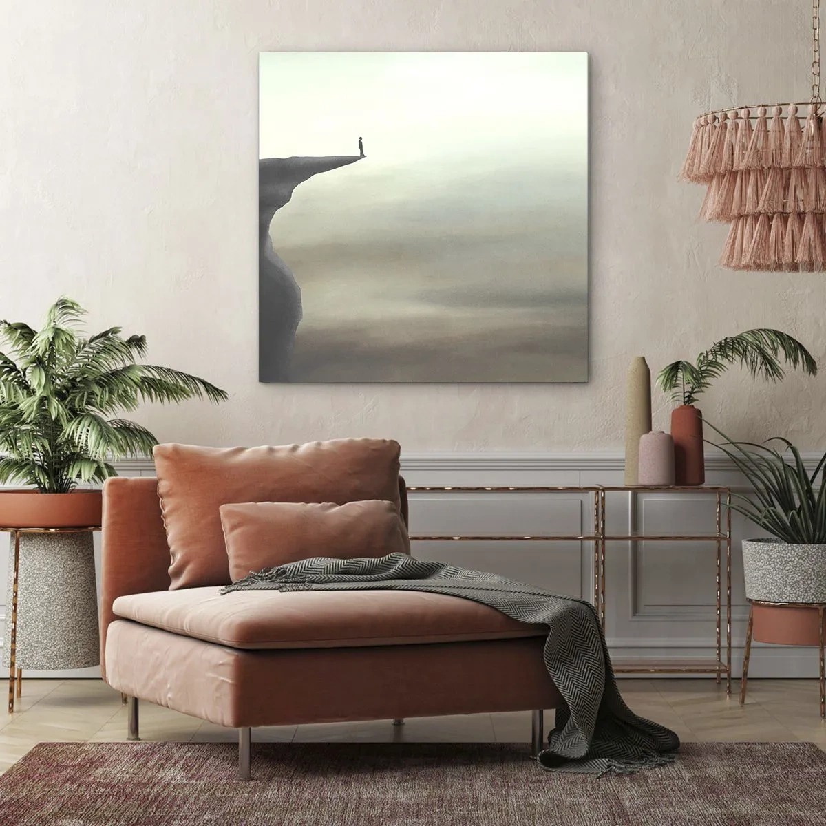 Schilderen op canvas - Omhoog, natuurlijk! - 70x70 cm