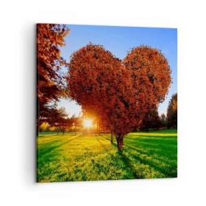 Schilderen op canvas - En hoe kun je niet van de herfst houden - 60x60 cm