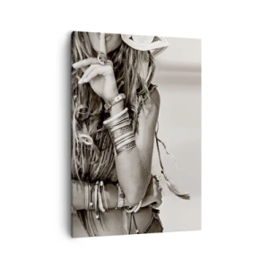 Schilderen op canvas - Waarom een ​​meisje - 50x70 cm