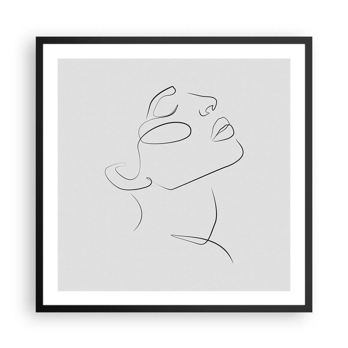 Poster in een zwarte lijst - De wendingen van dromen - 60x60 cm