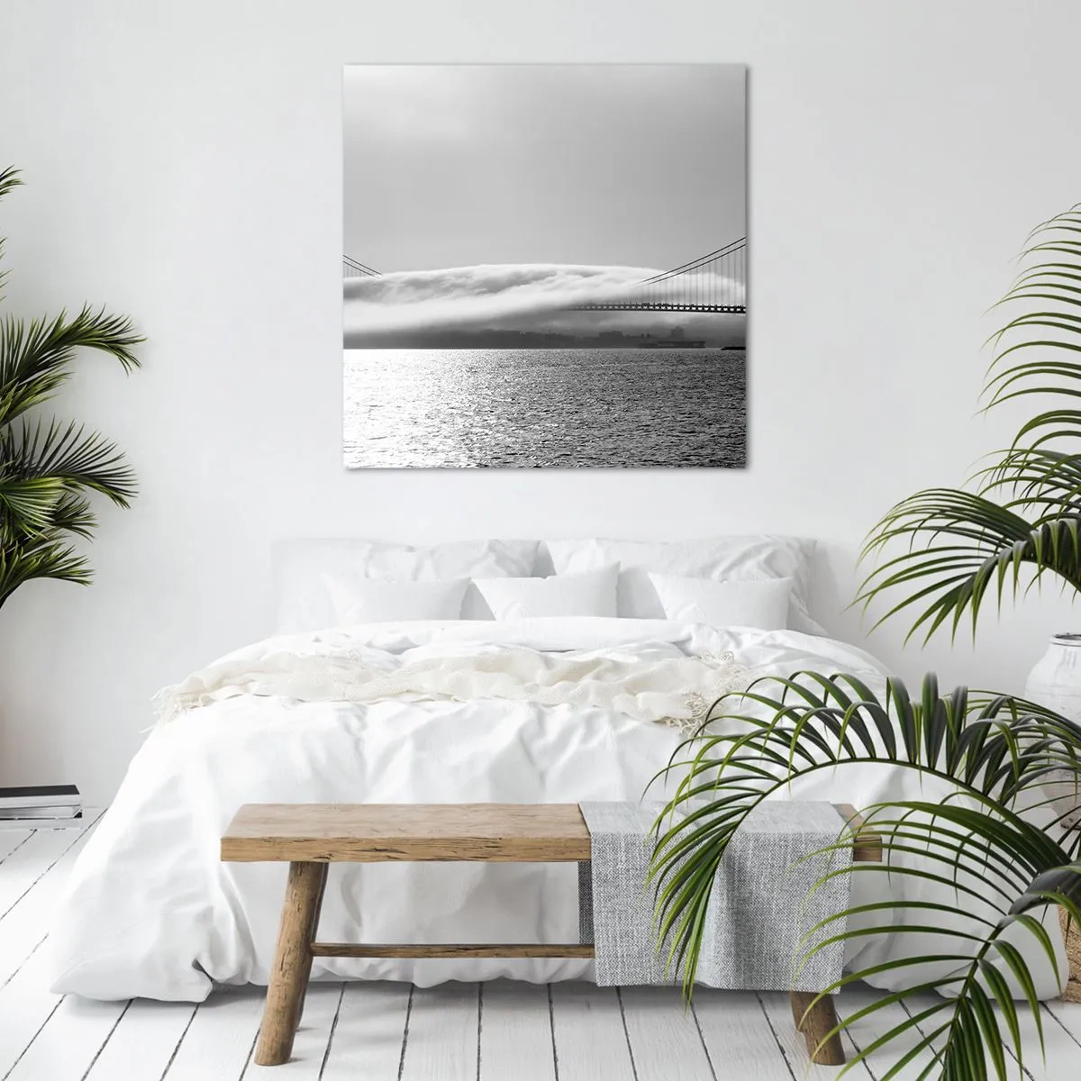 Schilderen op canvas - Vaar door de Golden Gates - 70x70 cm
