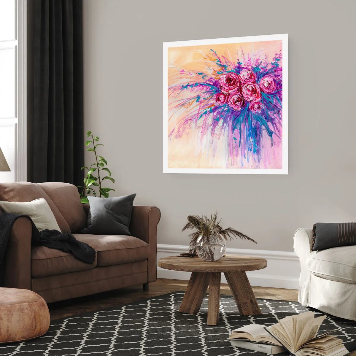 Poster - Rozenfontein - 30x30 cm
