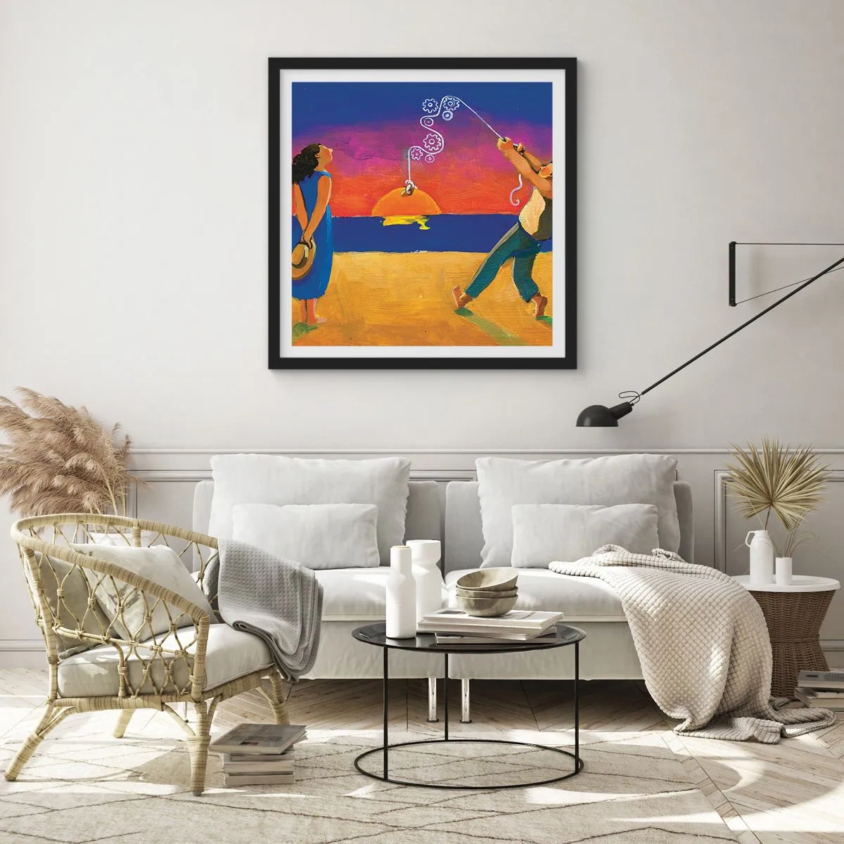 Poster in een zwarte lijst - Meer dan een sterretje uit de lucht - 60x60 cm