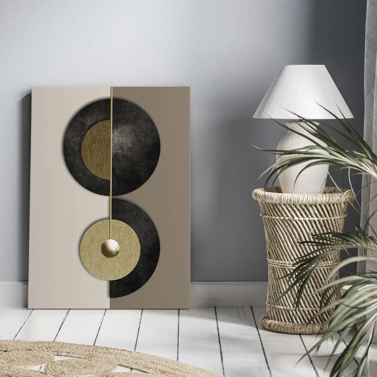 Schilderen op canvas - Variaties rond de cirkel - 45x80 cm