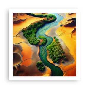 Poster - Levengevende rivier - 60x60 cm