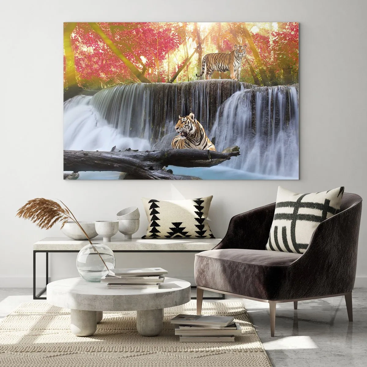 Schilderen op glas - Surrealistisch landschap - 120x80 cm