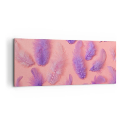 Schilderen op canvas - Lila vogel van verlangen - 120x50 cm