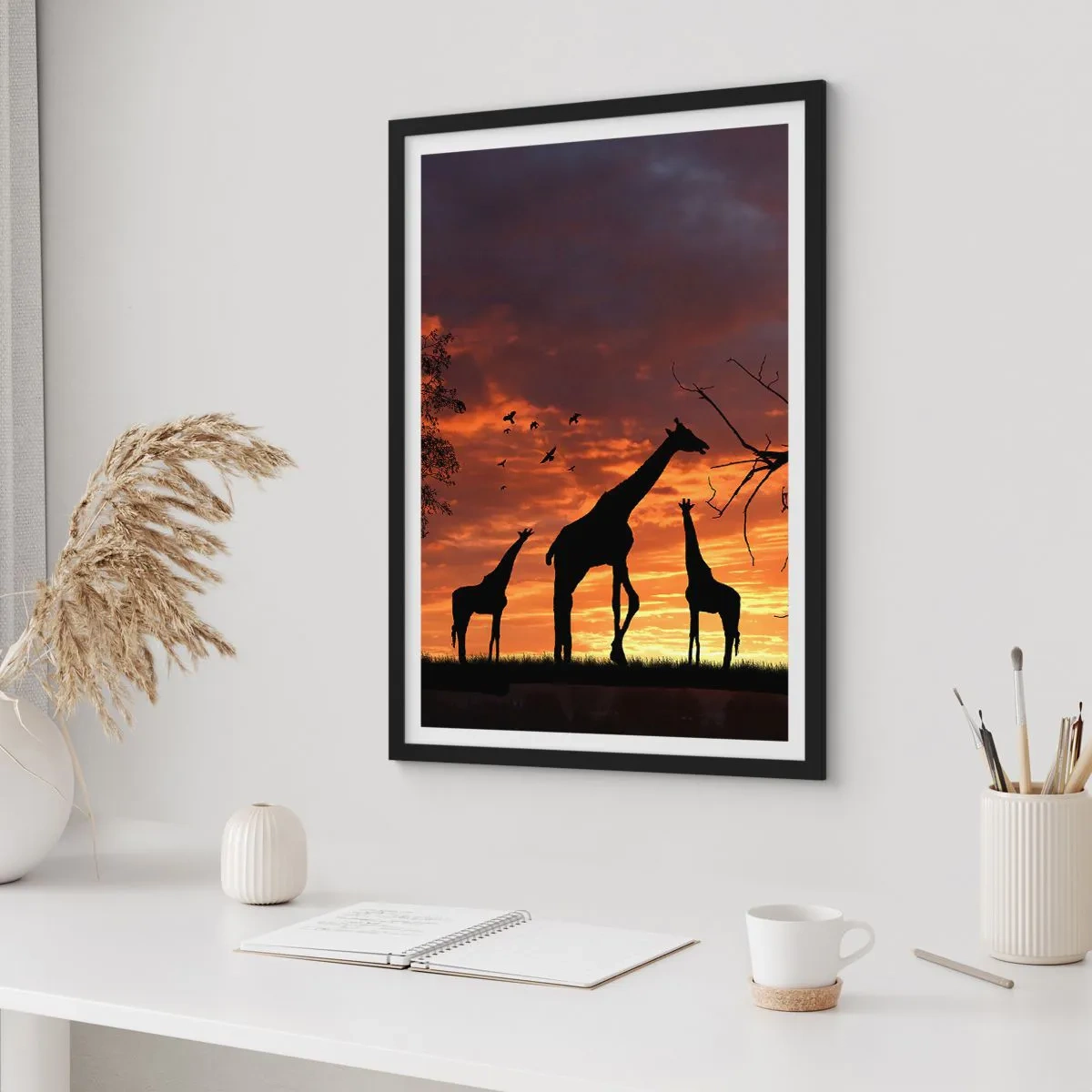 Poster in een zwarte lijst - Een klein diner met je geliefden - 30x40 cm