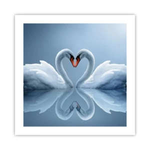 Poster - Tijd voor liefde - 50x50 cm