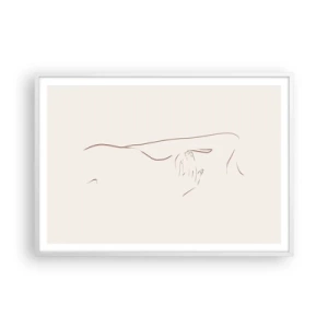 Poster in een witte lijst - De vorm van verlangen - 100x70 cm