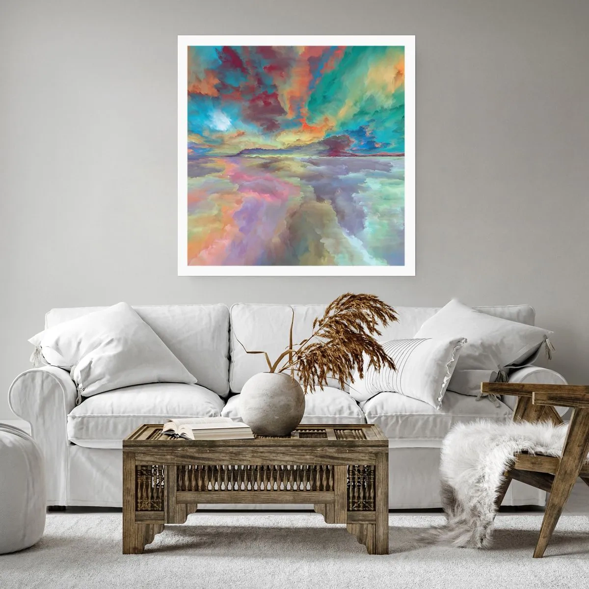 Poster - Twee hemelen - 50x50 cm