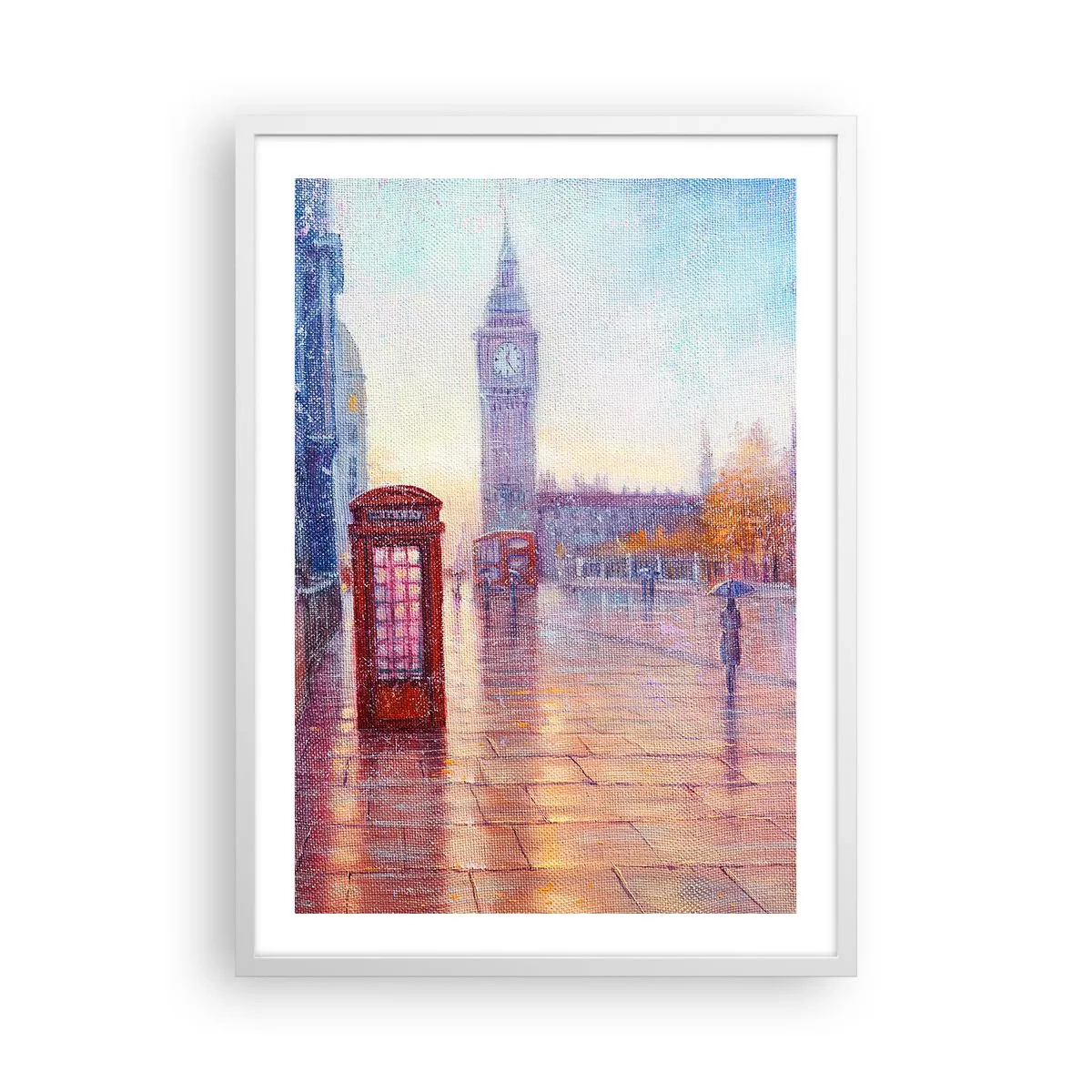 Poster in een witte lijst - Herfstdag in Londen - 50x70 cm