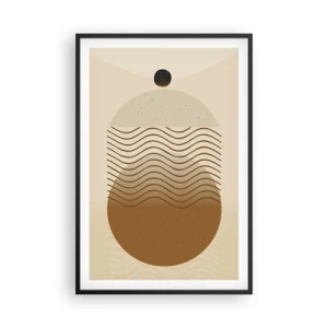 Poster in een zwarte lijst - Over de oorsprong van geometrische figuren - 61x91 cm