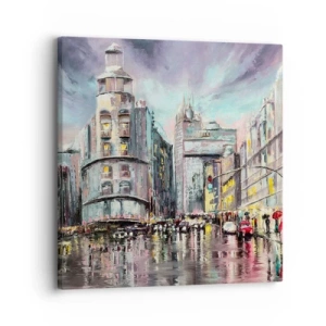 Schilderen op canvas - Het wordt een geslaagde avond - 30x30 cm