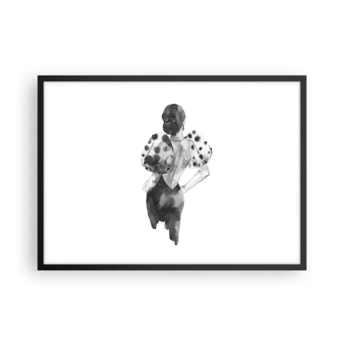 Poster in een zwarte lijst - Ze kwam langs - 70x50 cm