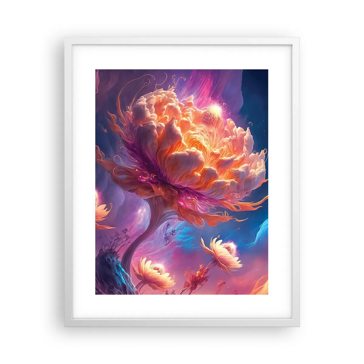 Poster in een witte lijst - Andere wereld - 40x50 cm