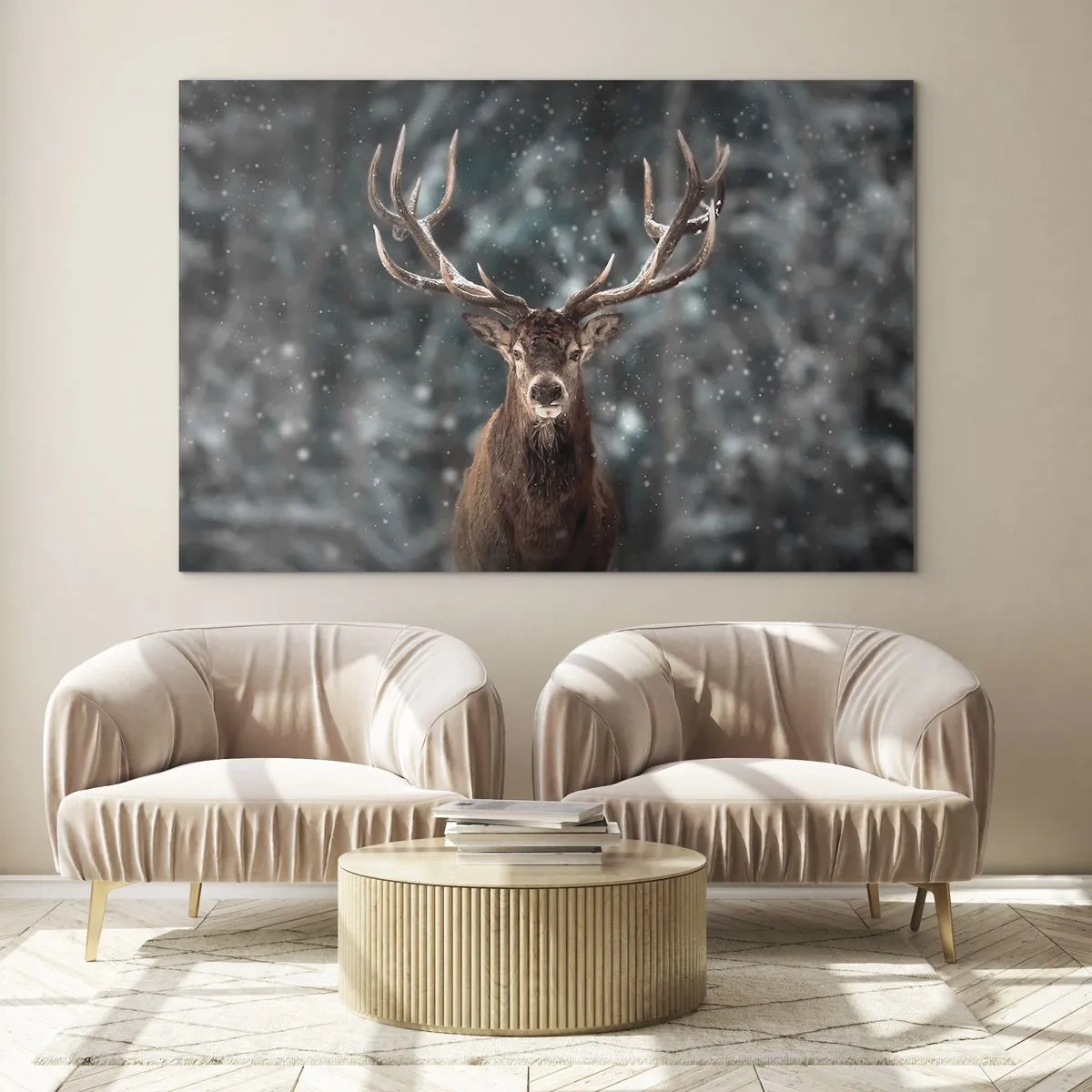 Schilderen op glas - Gekroond tot koning van het bos - 120x80 cm