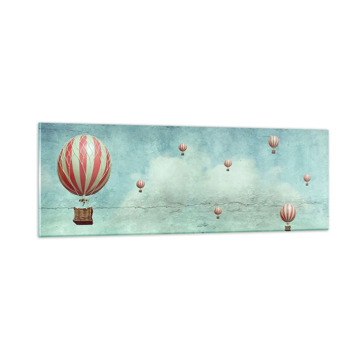 Schilderen op glas - Vrij van de drukte van het leven - 90x30 cm