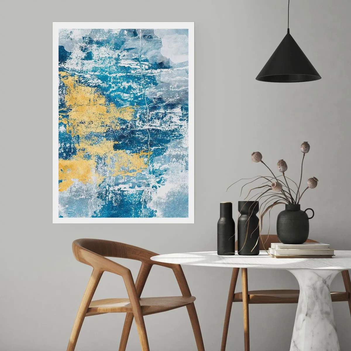 Poster - Abstractie vol met weer - 70x100 cm