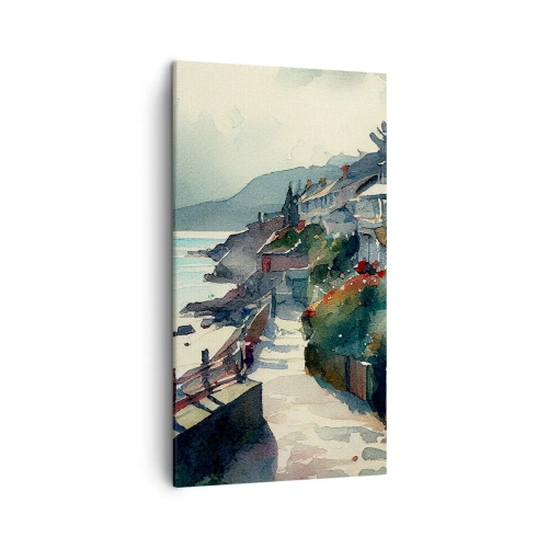 Schilderen op canvas - Mediterrane stad - 45x80 cm