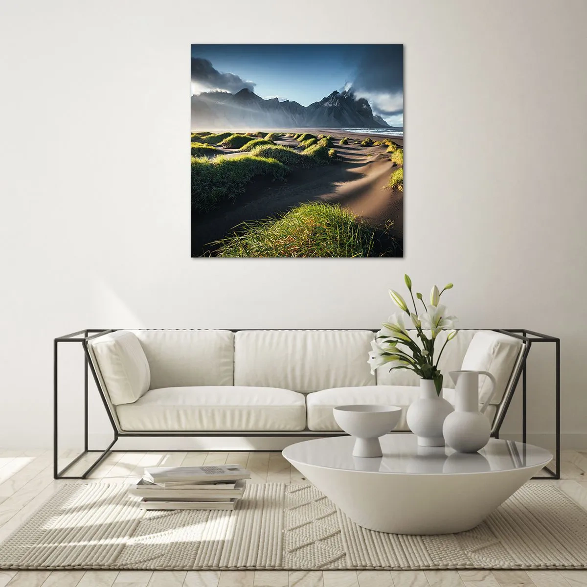 Schilderen op glas - Harmonie van de elementen - 50x50 cm