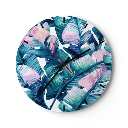 Wandklok - Klok - In een bananenboomgaard - 40x40 cm